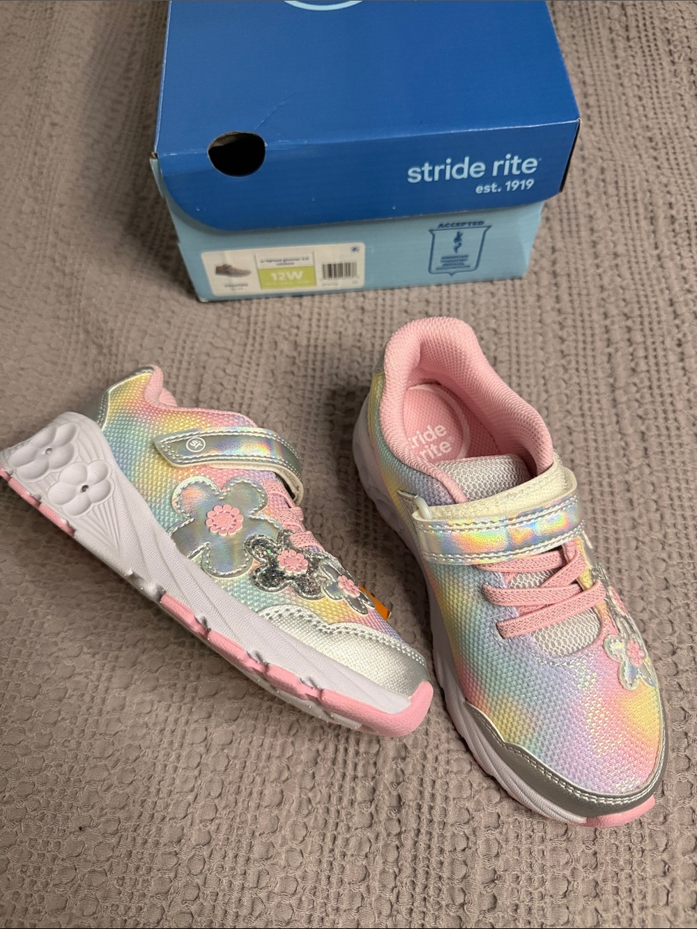 Stride Rite Girls Stride Rite SR Lighted Glimmer 2.0 Sneakers - Size 12W